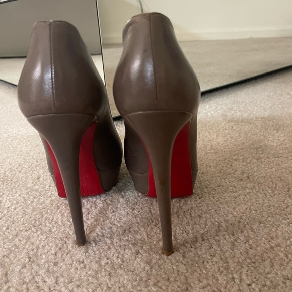 Christian Louboutin Black Leather Fast Plato Platform Booties size 39 - Picture 7 of 17